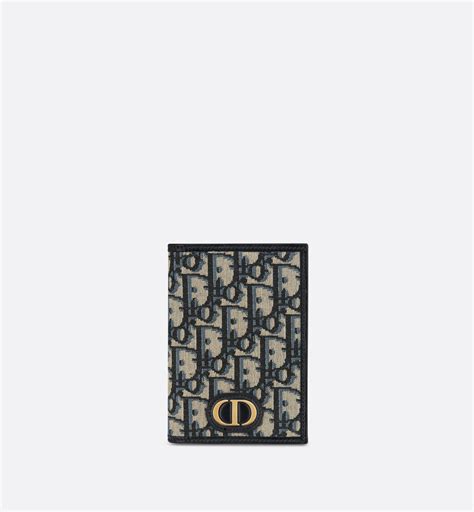 pasjes houder dior|30 Montaigne Passport Holder Blue Dior Oblique Jacquard .